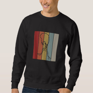 Frog Jumping Rope Retro Amphibian Animal Silhouett Sweatshirt