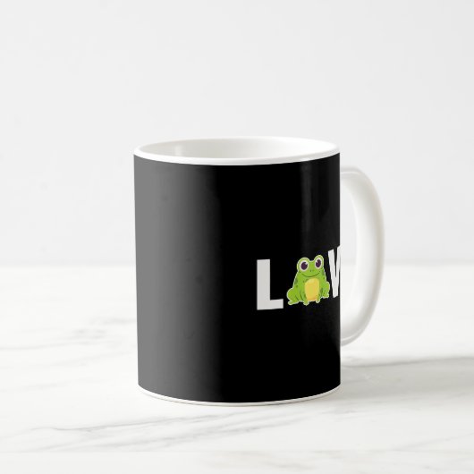 Frog Just a Girl, der Frösche Niedlich Liebe Kaffeetasse (VorderseiteRechts)