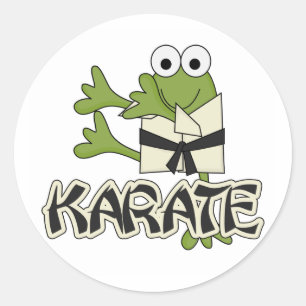 Frog Karate Tshirts und Geschenke Runder Aufkleber