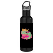 Frog King Funky Meme Classic Style Edelstahlflasche (Vorderseite)