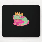 Frog King Funky Meme Classic Style Mousepad (Vorne)