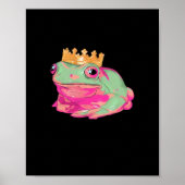 Frog King Funky Meme Classic Style Poster (Vorne)