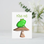Frog Kiss Postkarte (Stehend Vorderseite)