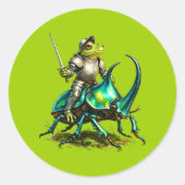 Frog Knight and Battle Beetle Runder Aufkleber (Vorderseite)