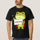 Frog kommt bald - Frosch mit kommender Kapselholz T-Shirt (Vorderseite)