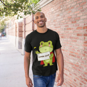 Frog kommt bald - Frosch mit kommender Kapselholz T-Shirt