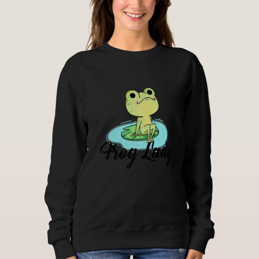 Frog Lady Frogs Sweatshirt (Vorderseite)