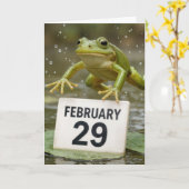 Frog Leap Year Birthday Karte (Gelbe Blume)