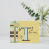 Frog Leaping and Stripe Print Vielen Dank Postkarte (Stehend Vorderseite)