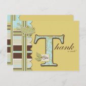 Frog Leaping and Stripe Print Vielen Dank Postkarte (Vorne/Hinten)