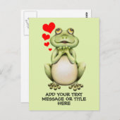 Frog-Liebe Zeichne Text hinzufügen Postkarte (Vorne/Hinten)