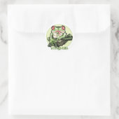 frog_life_zazzle1 runder aufkleber (Tasche)