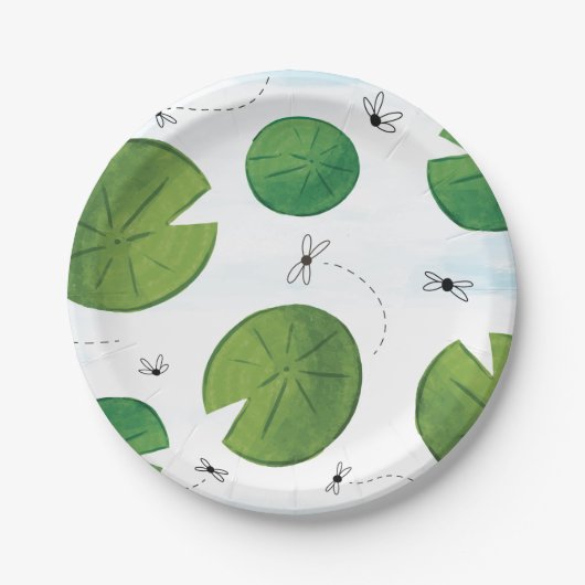 Frog Lilly Pad Birthday Paper Tellers Pappteller (Vorderseite)