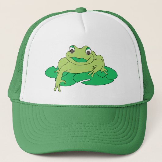 Frog Lily Pad Truckerkappe (Vorderseite)