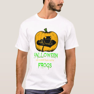 Frog Lily Pads Halloween Pumpkin Kürbislaterne Gr T-Shirt
