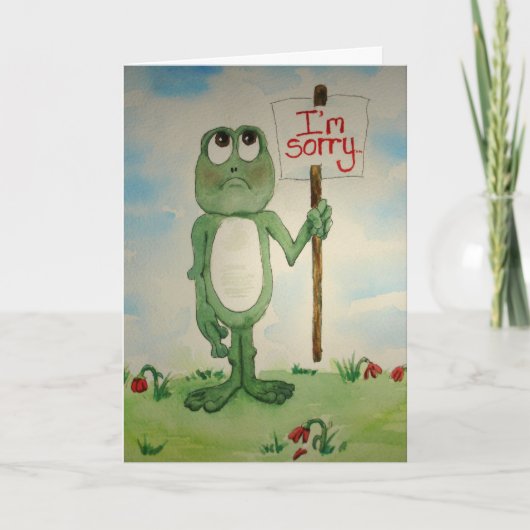 Frog Line Card Ich entschuldige mich, bitte verzei Karte (Vorderseite)