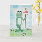 Frog Line Card Ich entschuldige mich, bitte verzei Karte (Gelbe Blume)