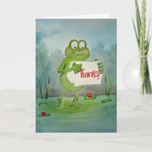 Frog Line Card Sprichwort danke... -Gestalted Dankeskarte