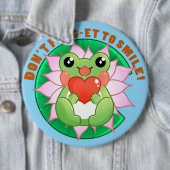 Frog Love – Cute Motivational Art Button (Beispiel)