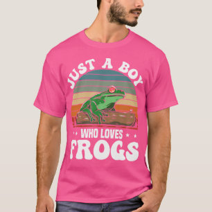 Frog Lover Funny Just A Boy, der Frösche Lieben T-Shirt