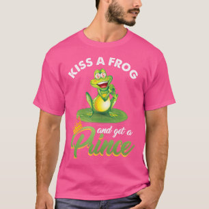 Frog Lover Prinzessin Fairy Tale Gläubige Küssen F T-Shirt