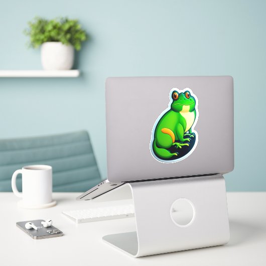 Frog Lovers vereint einzigartige Sticker Designs (Laptop auf Schreibtisch)