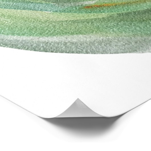 Frog Magic Spaß Watercolor Froggy Poster (Ecke)