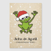 Frog Magnet Weihnachts-Cartoon (Vorderseite)