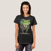 Frog man, mr frog, frog in suit, serious frog, fun T-Shirt (Vorne ganz)