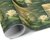 Frog Meditating On a Lily Pad Geschenkpapier (Rolleneckpunkt)