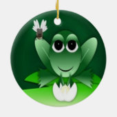 Frog Merchandise Geschenke Keramik Ornament (Hinten)