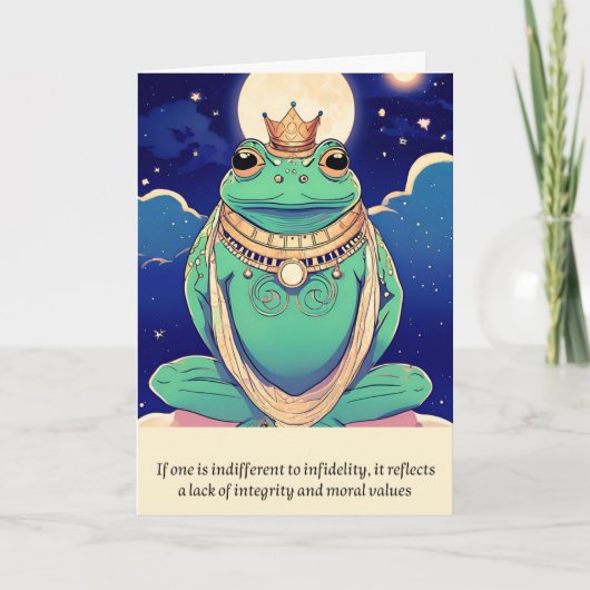 frog message happy birthday karte (Vorderseite)
