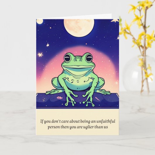 frog message happy birthday karte (Gelbe Blume)
