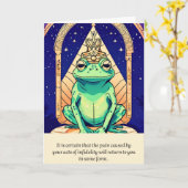 frog message happy birthday karte (Gelbe Blume)