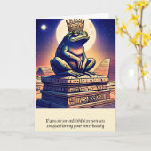 frog message happy birthday karte (Gelbe Blume)