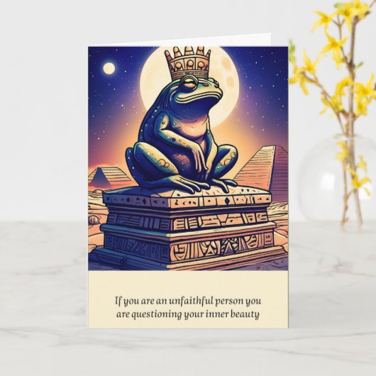 frog message happy birthday karte (Gelbe Blume)