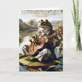 Frog Minstrel Birthday Karte