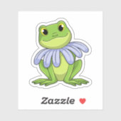 Frog mit Daisy Aufkleber (Blatt)