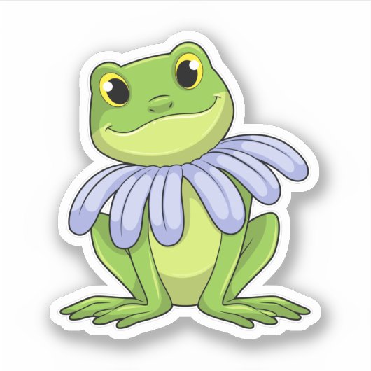Frog mit Daisy Aufkleber (Vorderseite)