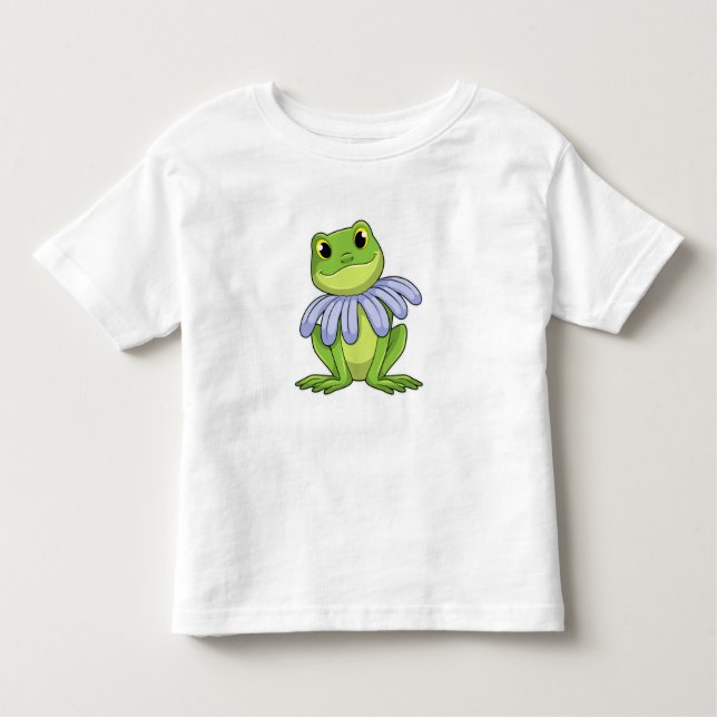 Frog mit Daisy Kleinkind T-shirt (Vorderseite)
