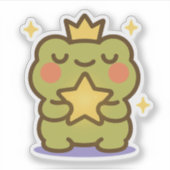 Frog mit einem Sternenaufkleber Aufkleber (Vorderseite)