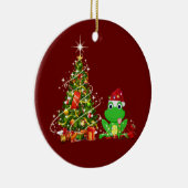 Frog mit Hut LIGHTS Weihnachten Keramik Ornament (Rechts)