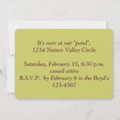 FROG MIT KOPF AUS DEM WASSER EINLADUNG (Rückseite)