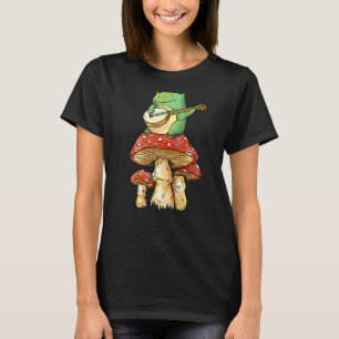 Frog Mushroom ästhetische Gitarre Goblincore Natur T-Shirt