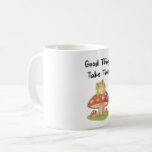 Frog Mushroom - Good Things Take Time Illustration Kaffeetasse (Vorderseite Links)
