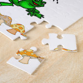 Frog Mushroom Ribbit Decorative Jigsaw Puzzle (Seite)