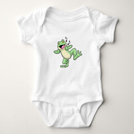 Frog Music Dance Baby Strampler (Vorderseite)