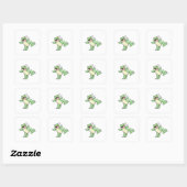 Frog Music Dance Quadratischer Aufkleber (Blatt)