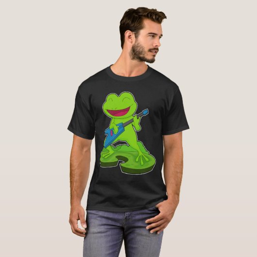Frog Musician Gitarre T-Shirt (Vorne ganz)