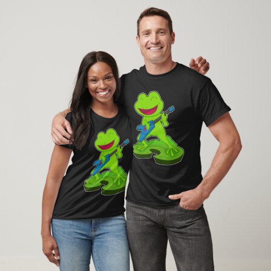Frog Musician Gitarre T-Shirt (Unisex)